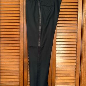 Calvin Klein Men's Black Tuxedo Dress Pants
